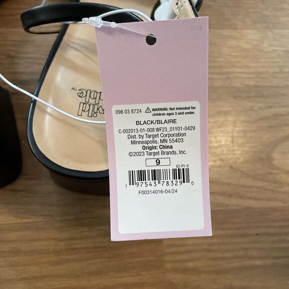 Wild Fable Blaire Black Strappy Block Heels Sandal Women's Size 9 NIB/NWT - Picture 14 of 14